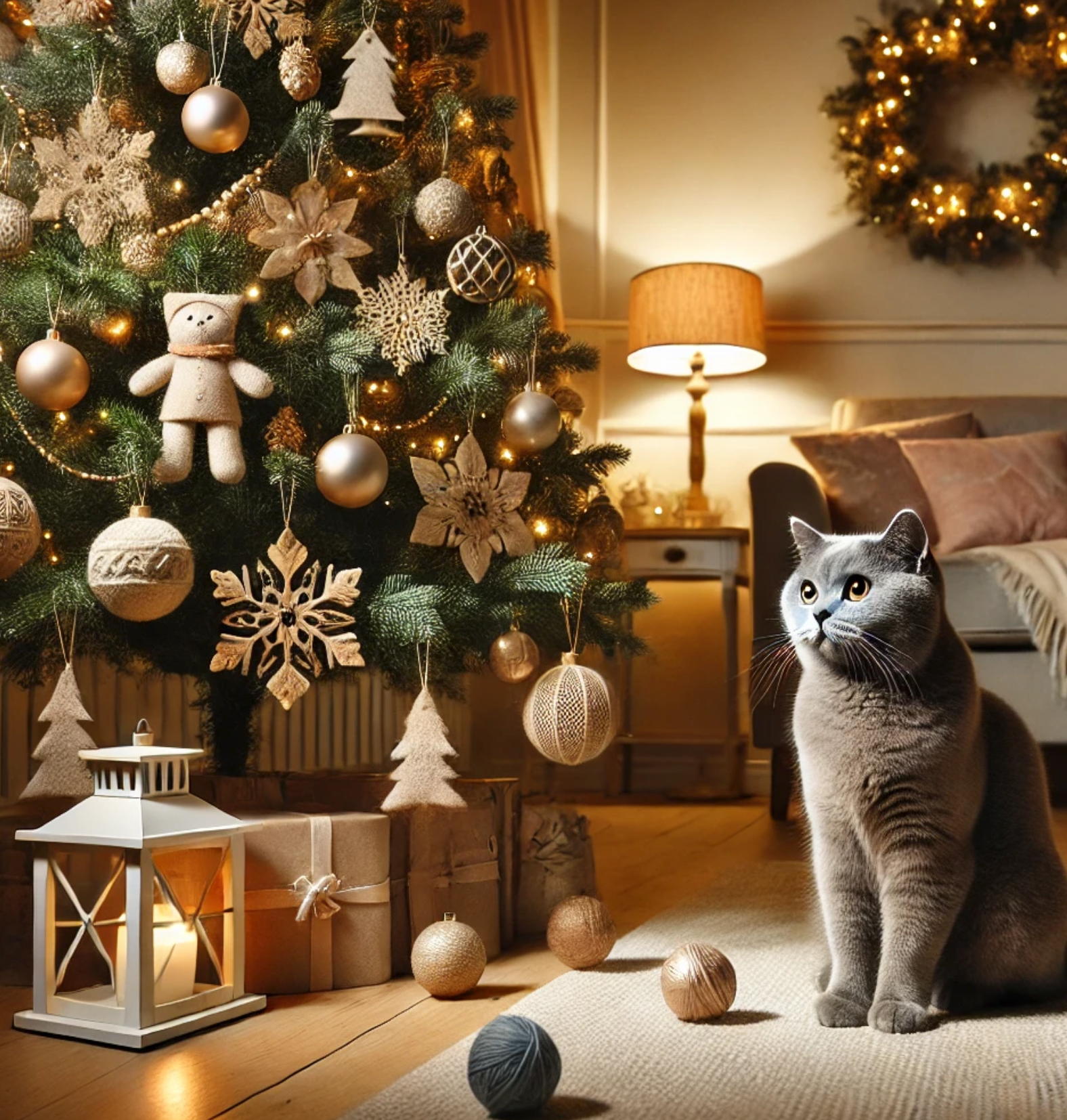 “Weihnachtsbaum katzensicher machen”