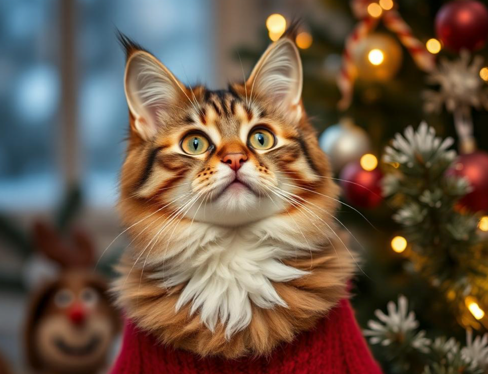weihnachtlichen Gefahren für Katzen