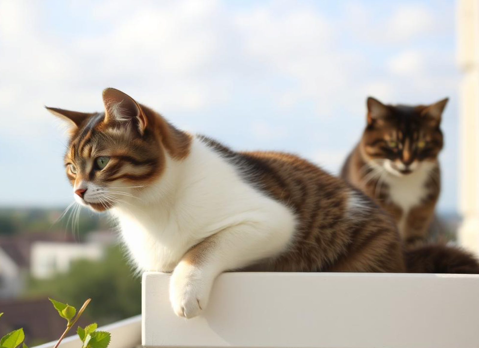 Katze auf dem Balkon